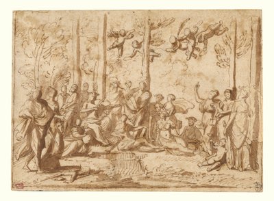 帕纳索斯山上的阿波罗和缪斯女神 作者 尼古拉斯·普桑（Nicolas Poussin）
