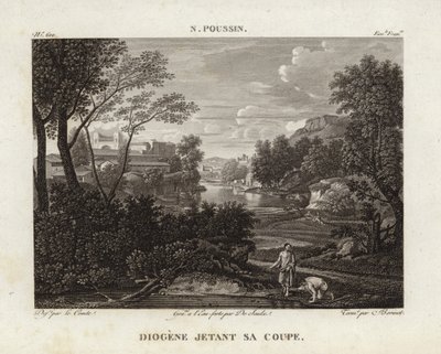 Diogene扔她的杯子 作者 尼古拉斯·普桑（Nicolas Poussin）