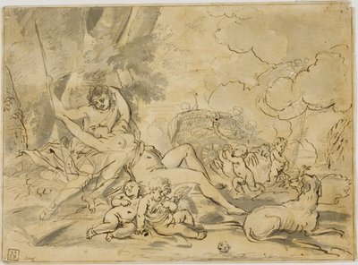 人物、战车和狗 作者 尼古拉斯·普桑（Nicolas Poussin）
