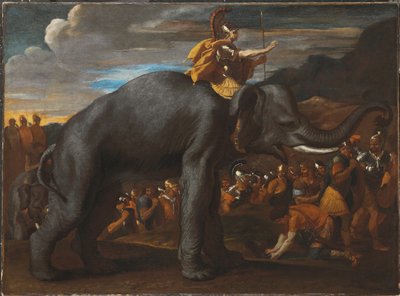 汉尼拔在大象上穿越阿尔卑斯山 作者 尼古拉斯·普桑（Nicolas Poussin）