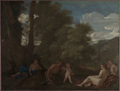 若虫和色狼爱，C。 1625年至1627年。 作者 尼古拉斯·普桑（Nicolas Poussin）