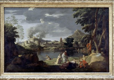 普桑的《俄耳甫斯与欧律狄刻》，卢浮宫 作者 尼古拉斯·普桑（Nicolas Poussin）