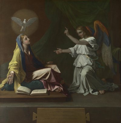 天使报喜，1657年 作者 尼古拉斯·普桑（Nicolas Poussin）