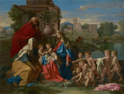 神圣家族》，约 1651 年（布面油画） 作者 尼古拉斯·普桑（Nicolas Poussin）