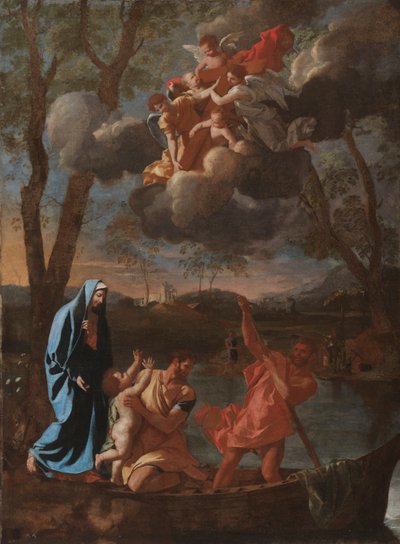 圣家返回拿撒勒，c。 1627。 作者 尼古拉斯·普桑（Nicolas Poussin）
