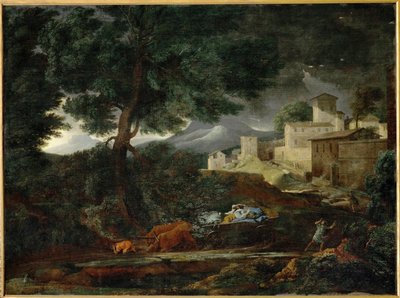 雷雨（布面油画） 作者 尼古拉斯·普桑（Nicolas Poussin）