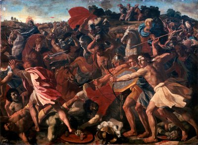 约书亚对亚玛力人的胜利》，1625-1626年。 作者 尼古拉斯·普桑（Nicolas Poussin）