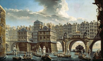 Bargemen的比赛在巴黎Pont Neuf前面举行 作者 尼古拉斯·拉格内（Nicolas Raguenet）