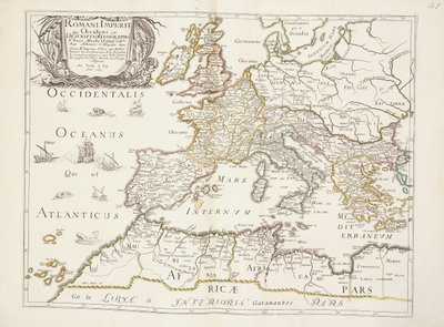 罗马帝国地图，约1675年至76年 作者 Nicolas Sanson DAbbeville