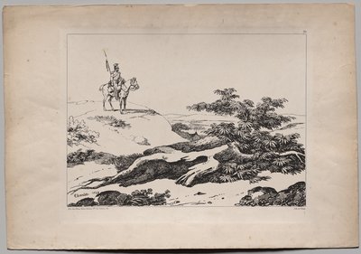风景中骑马的士兵 作者 吉豪