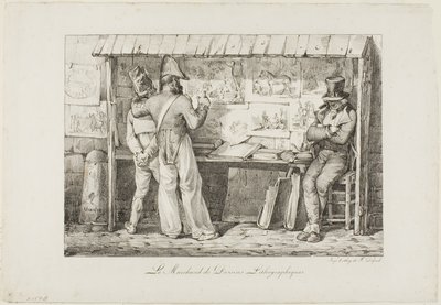 石版画卖家 作者 亚历山大·加布里埃尔（后）Decamps