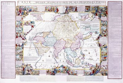 亚洲地图，1740年 作者 尼古拉斯·德·费