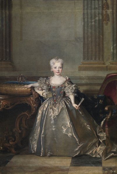 西班牙Infanta Mariana维多利亚，1724年 作者 尼古拉斯·德·拉吉利埃