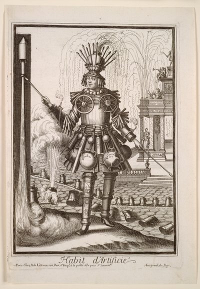 幻想的服装：烟花制作者的服装，c。 1690。 作者 尼古拉斯·德·拉梅辛二世