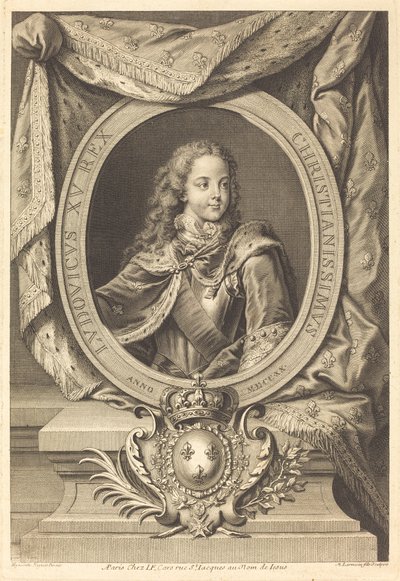 路易十五 作者 Nicolas de Larmessin IV 在 Hyacinthe Rigaud 之后