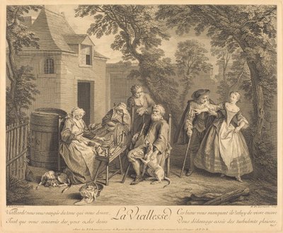 老年 作者 Nicolas de Larmessin IV 在 Nicolas Lancret 之后