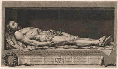 基督的尸体，1654年。 作者 尼古拉斯·德·普拉特·蒙塔涅