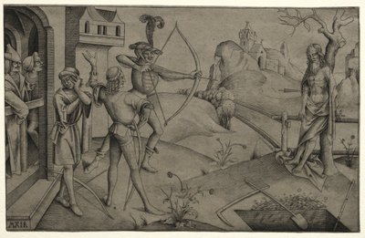 国王儿子在他们死去的父亲尸体上射击，1495-1504年。 作者 来自兰茨胡特的尼古拉·亚历山大·梅尔