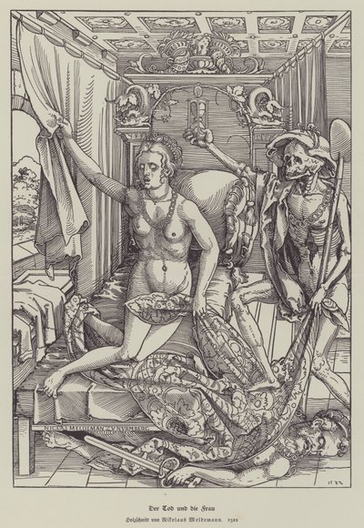 Death and the Woman 作者 尼古拉·梅德曼（Nicolaus Meldemann）