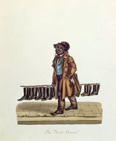 The Boots Cleaner，1840 作者 尼科利诺·卡尔约（Nicolino Calyo）