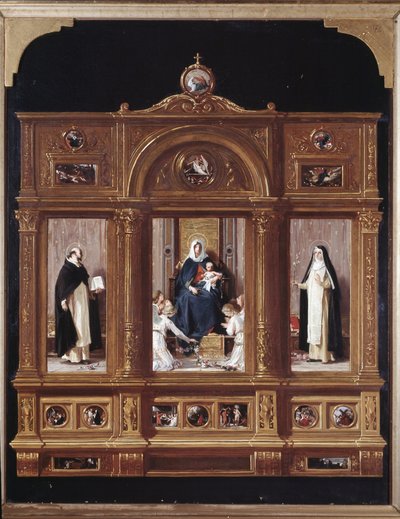 Vierge du rosaire (Virgin of rosary) Representation en mise en abyme d