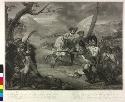1796 年 10 月 19 日，卡尔大公在埃门登战役中 作者 Nicolo Schiavonetti