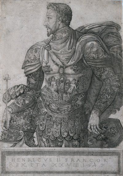 亨利二世，法国国王，1547年，28岁。 作者 尼科洛·德拉·卡萨