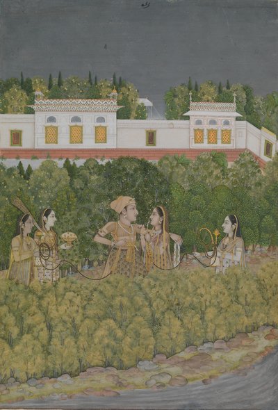 花园里的王子和女士们，18世纪中期。 作者 尼达玛尔