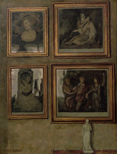 内部与绘画和雕像 作者 尼尔斯·霍尔索（Niels Holsoe）