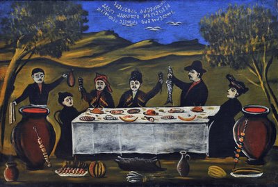 家庭野餐 作者 Niko Pirosmani