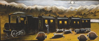 卡赫季火车 作者 尼可·皮罗斯曼尼（Niko Pirosmani）