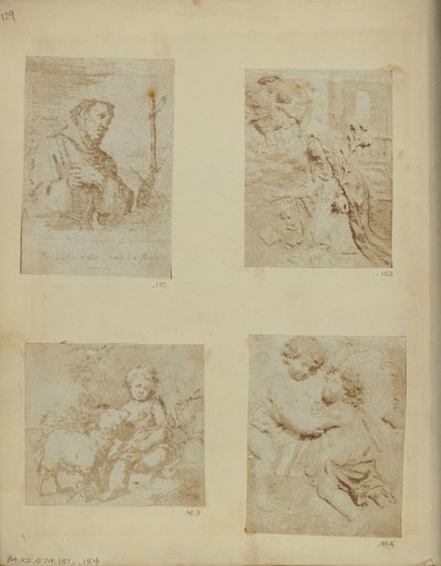 圣弗朗西斯。穆里略（Murillo）所谓的独特蚀刻 作者 尼古拉斯·亨尼曼