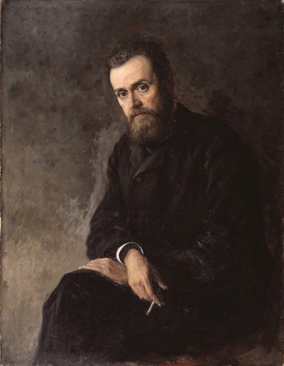 作者肖像Gleb Uspensky 1843-1902，1884年 作者 尼古拉·亚历山德罗维奇·雅罗斯申科