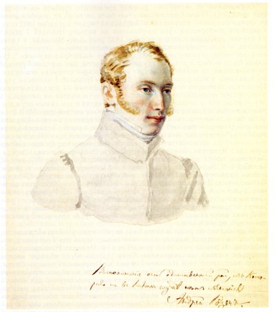 Decembrist男爵安德烈·冯·罗森男爵的肖像1799-1884，1832年 作者 Nikolai Alexandrovich Bestuzhev