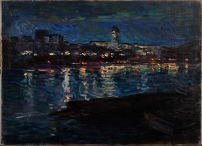 塞纳河的夜晚，约1905年。 作者 尼古拉·亚历山德罗维奇·塔尔霍夫