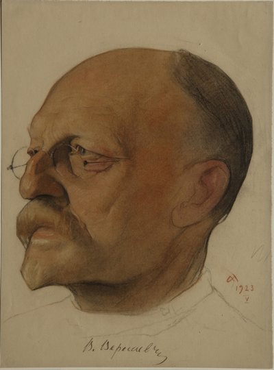 维肯蒂肖像维肯蒂耶维奇·韦雷萨夫1867-1945，1923年 作者 Nikolai Andreevich Andreev