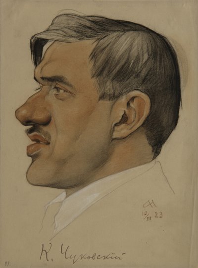 作者肖像科尔尼·楚科夫斯基1882-1969年，1923年 作者 Nikolai Andreevich Andreev