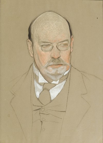 画家肖像Ilya Ostroukhov 1858-1929，1923年 作者 Nikolai Andreevich Andreev