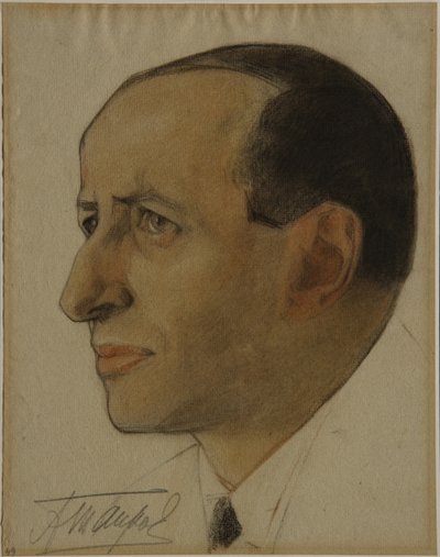 1920年代初亚历山大·泰罗夫（1885-1950）的肖像 作者 Nikolai Andreevich Andreev