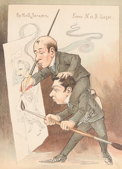 自己的漫画来自：俄罗斯芭蕾舞团的漫画，1902-1905年 作者 尼古拉·古斯塔沃维奇的遗产