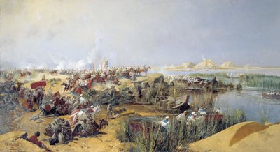 俄罗斯军队穿越阿姆河，1873年1889年。   作者 尼古拉·卡拉辛