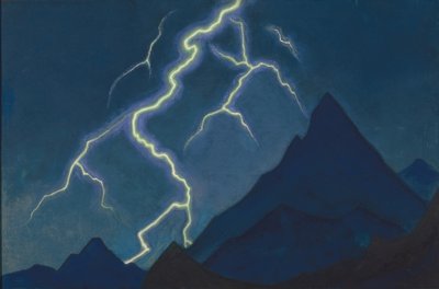 天堂的召唤。闪电，1935-1936年 作者 尼古拉·康斯坦丁·诺维奇·罗里奇