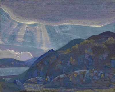 拉多加（Ladoga）系列的岩石和悬崖，1917-1918年 作者 尼古拉·康斯坦丁·诺维奇·罗里奇