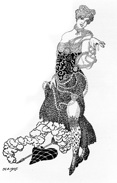 La Folichonette 为《Vesy The Scales》杂志所作的插图，1905年 作者 尼古拉·彼得罗维奇·费非拉科夫