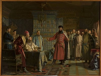 Zakhary Petrovich Lyapunov (mort apres 1612) avec le tsar Vassili IV Chouiski (1552-1612) au Kremlin - Zakhary Lyapunov