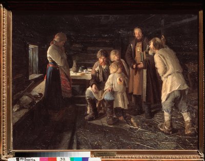 纳税评估 - 尼古拉-瓦西里耶维奇-奥尔洛（1863-1924 年）的油画，布面油画 作者 Nikolai Vasilievich Orlow
