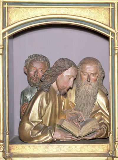 St. James the Minor，St。Philip和St. Barnabas，来自Isenheim Altarpiece，c.1490（彩绘木） 作者 尼古拉斯·哈格瑙尔