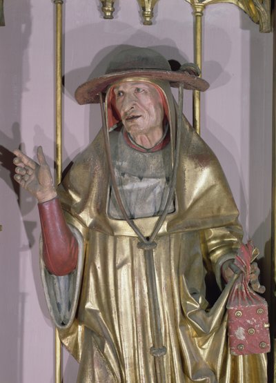 Isenheim祭坛，圣杰罗姆，圣杰罗姆细节，c.1490油漆在木头 作者 尼古拉斯·哈格瑙尔
