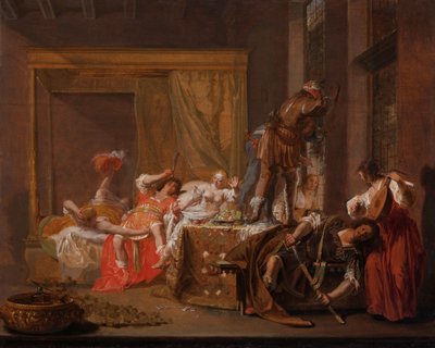 梅萨利娜和盖乌斯-西利乌斯的婚礼场景，约1645-1650年（板油画 作者 尼古拉斯·努普弗