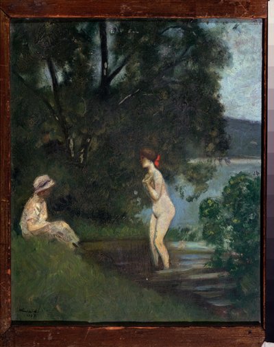 Une baigneuse (A Bather) - Peinture de Nikolai Vladimirovich Sinezubov (Nicolas Sinezouboff) (1891-1956), huile sur toile 作者 尼古拉·弗拉基米罗维奇·辛祖博夫